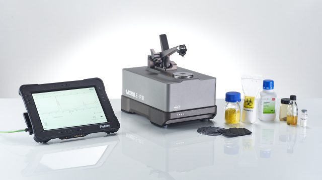 Mobile IR-II tablet and measuring samples