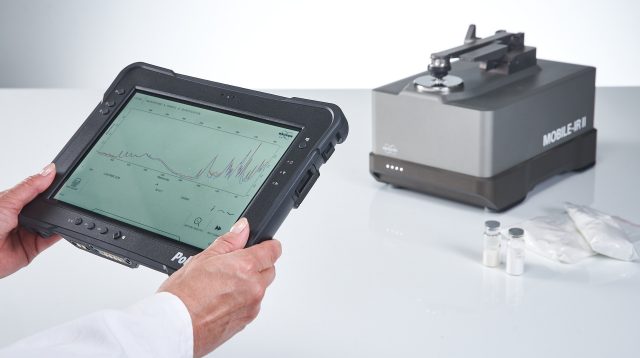 Mobile IR-II Tablet and measuring head